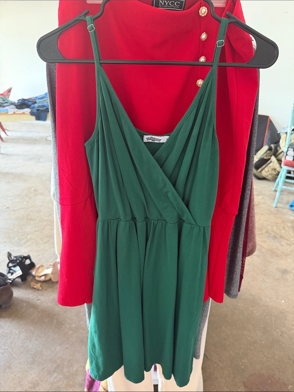 Green Sleeveless Wrap Dress by Zoe & Rose